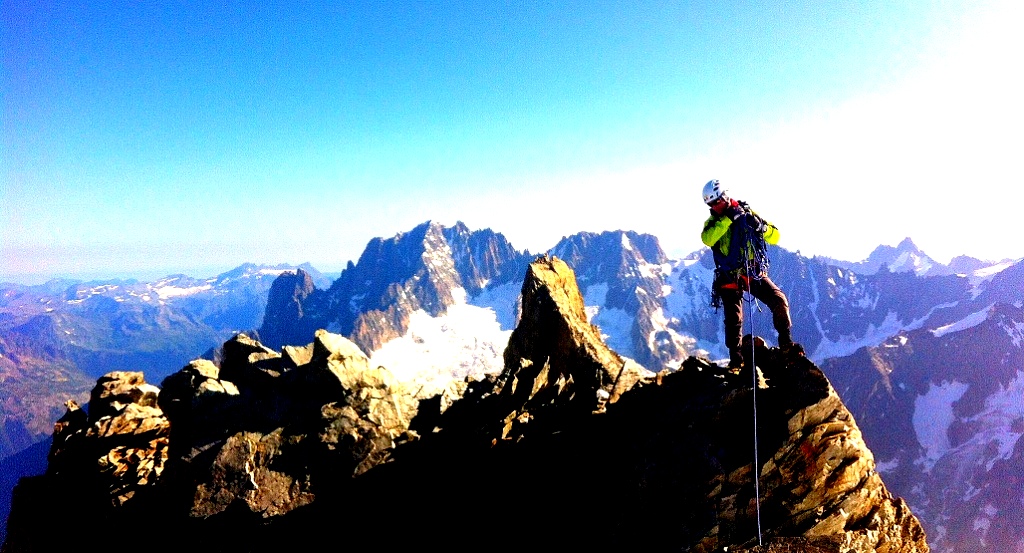 Giants in the Bernese Alps with a guide.